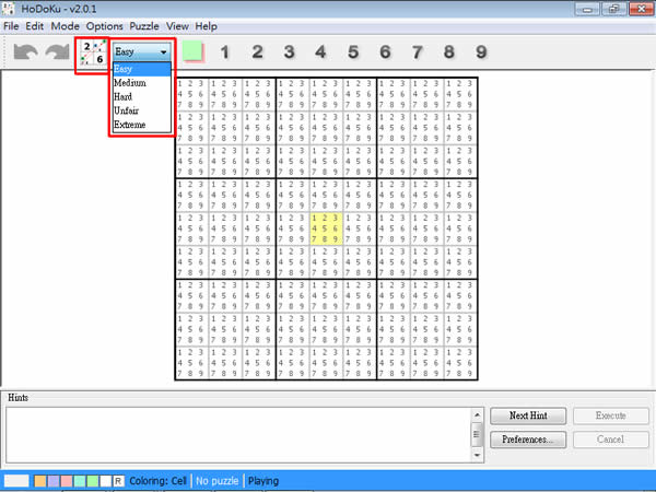 HoDoKu 數獨，數學智力遊戲