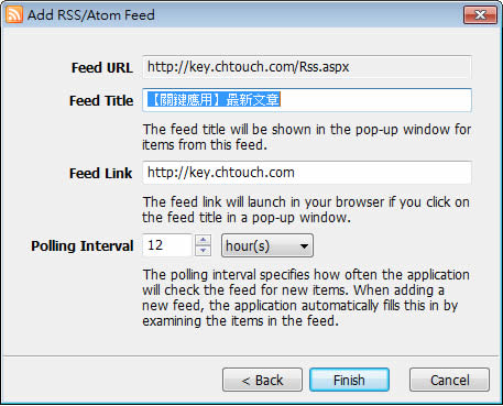 Feed Notifier 隨時通知你所訂閱的 Rss 新資訊 Feed Notifier 隨時通知你所訂閱的 Rss 新資訊