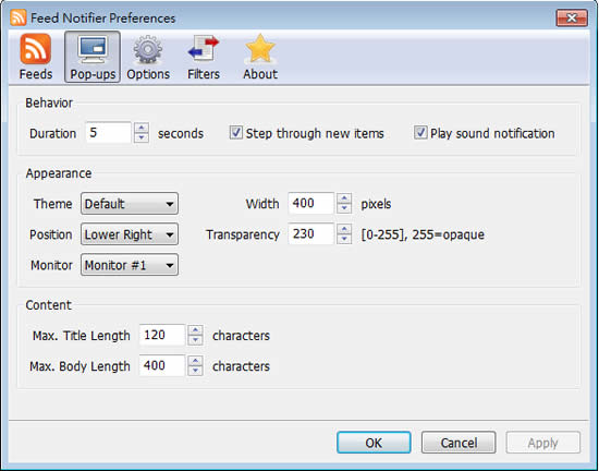 Feed Notifier 隨時通知你所訂閱的 Rss 新資訊 Feed Notifier 隨時通知你所訂閱的 Rss 新資訊