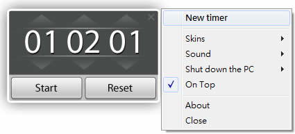 Free Desktop Timer 可自訂無限多組的倒數計時器，用來提醒、自動關機、休眠或待命