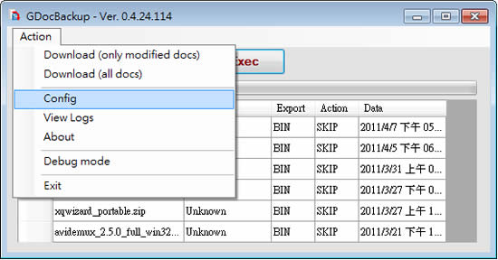 GDocBackup 將存在 Google Doc 內的文件下載回自己的電腦裡 GDocBackup 將存在 Google Doc 內的文件下載回自己的電腦裡