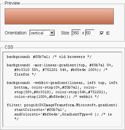 Ultimate CSS Gradient Generator 網頁背景色彩 CSS 語法線上產生器 Ultimate CSS Gradient Generator 網頁背景色彩 CSS 語法線上產生器
