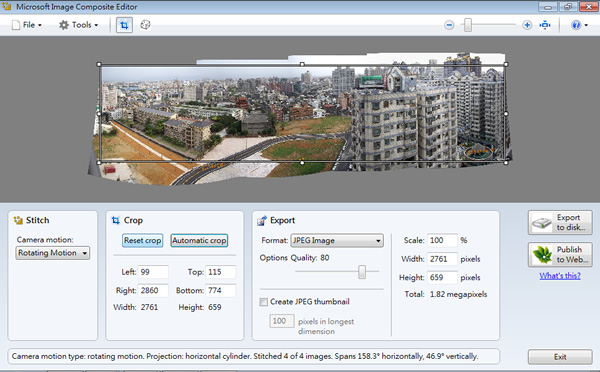 Microsoft Image Composite Editor 微軟免費的 360 度全景圖拼接軟體