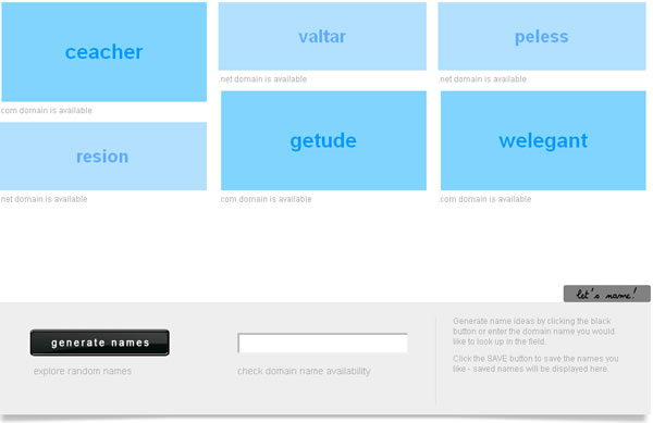 letsname.com 網域名稱產生器及檢查是否已被註冊