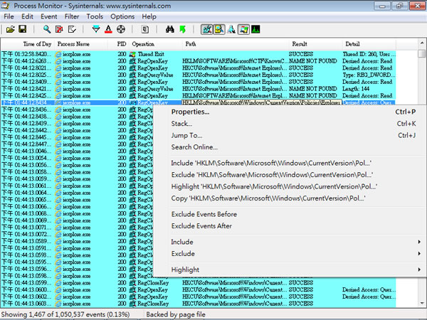 Process Monitor 系統處理程序監控與分析工具(免安裝) Process Monitor 系統處理程序監控與分析工具(免安裝)