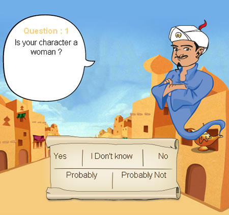 akinator 猜出你心裡想的偶像，神準！