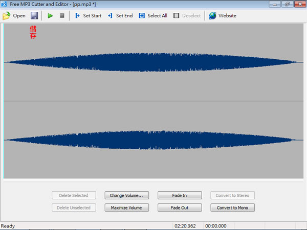 Free MP3 Cutter and Editor 實用的 MP3 編輯工具,可剪輯、可做聲音淡進淡出(免安裝) Free MP3 Cutter and Editor 實用的 MP3 編輯工具,可剪輯、可做聲音淡進淡出(免安裝)