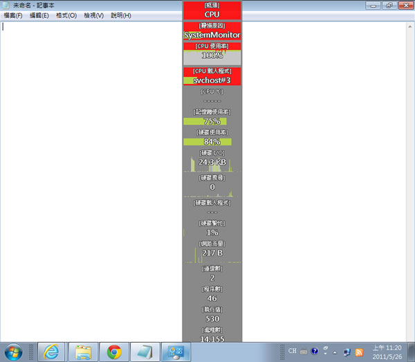 Moo0 System Monitor 即時反映你的電腦效能(免安裝 繁體中文版)