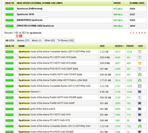 NowTorrents 有分類的 BT 種子搜尋引擎