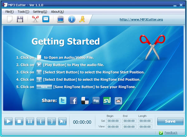 MP3 Cutter 可剪輯 MP3 及取出影片中的聲音儲存成 MP3 檔案