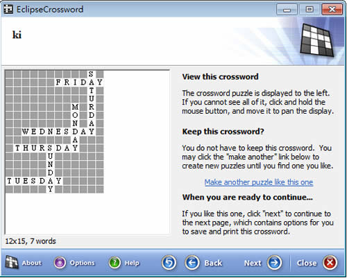EclipseCrossword 英文填字遊戲產生器
