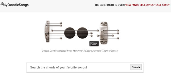 ♫MyDoodleSongs 替 Google Doodles 線上練習彈電吉他，附上數百個指法樂譜