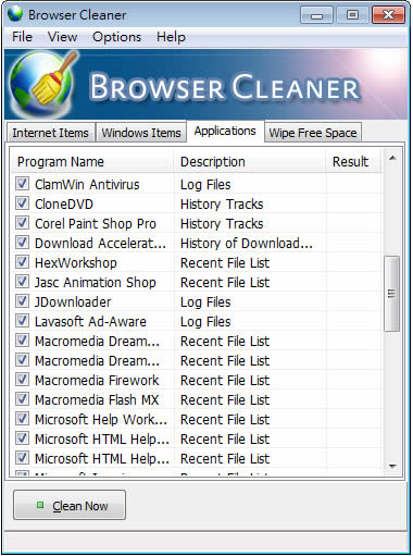 Browser Cleaner 徹底清除上網記錄,適用 IE、Firefox、Chrome、Opera、Safari 等(免安裝) Browser Cleaner 徹底清除上網記錄,適用 IE、Firefox、Chrome、Opera、Safari 等(免安裝)