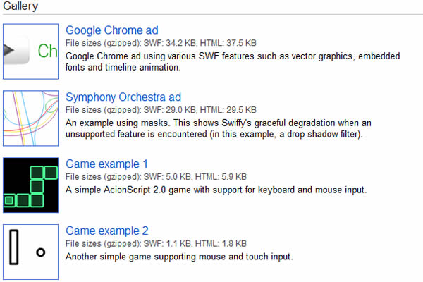 Google Swiffy 將 Flash 轉成 HTML5