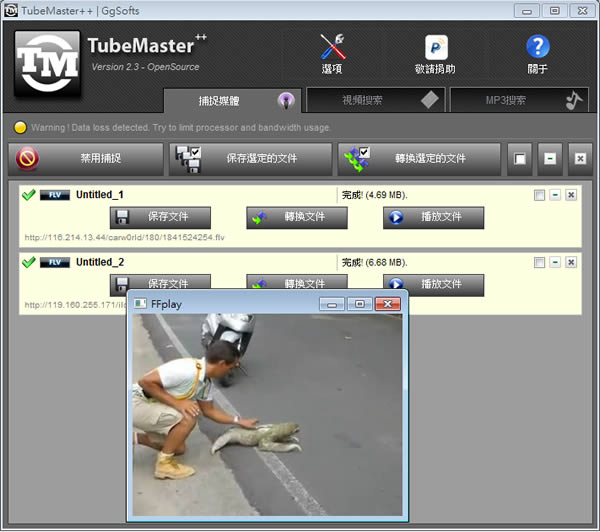 TubeMaster++  一套幾乎可下載所有網路影片，還能轉檔