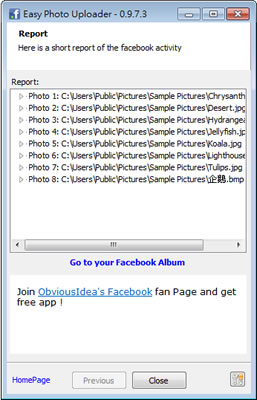 Easy Photo Uploader 可使用滑鼠右鍵來快速大量上傳相片到 Facebook