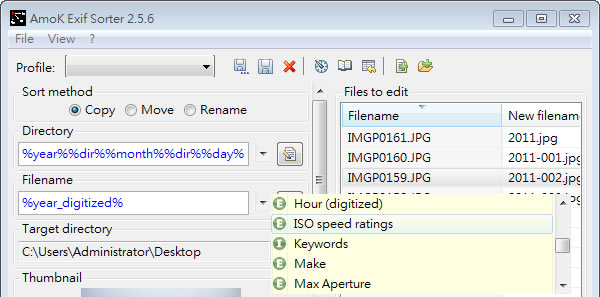 AmoK Exif Sorter 數位相片批次重命名的免費管理工具(免安裝) AmoK Exif Sorter 數位相片批次重命名的免費管理工具(免安裝)