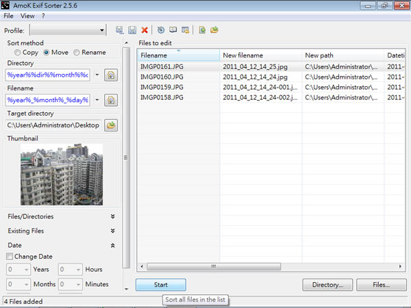 AmoK Exif Sorter 數位相片批次重命名的免費管理工具(免安裝) AmoK Exif Sorter 數位相片批次重命名的免費管理工具(免安裝)