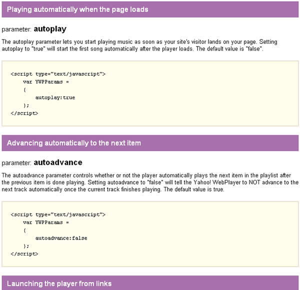 Yahoo! WebPlayer 可嵌入在網頁裡的影音播放器,具自動隱藏的功能 Yahoo! WebPlayer 可嵌入在網頁裡的影音播放器,具自動隱藏的功能