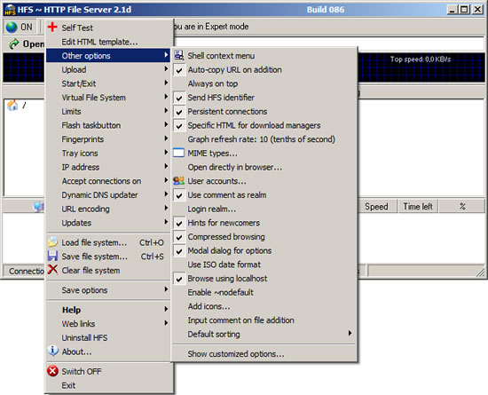 Http File Server 網頁式檔案分享軟體(HFS) Http File Server 網頁式檔案分享軟體(HFS)