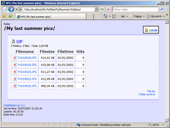 Http File Server 網頁式檔案分享軟體(HFS) Http File Server 網頁式檔案分享軟體(HFS)