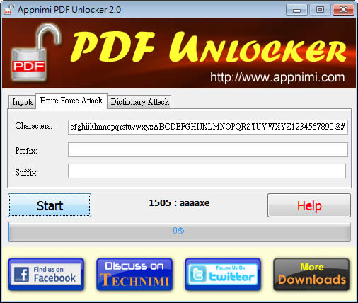 Appnimi PDF Unlocker 移除 PDF 密碼及相關保全等限制