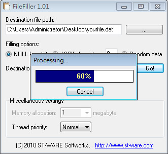 FileFiller 幫你建立測試時所用的大型檔案(免安裝) FileFiller 幫你建立測試時所用的大型檔案(免安裝)