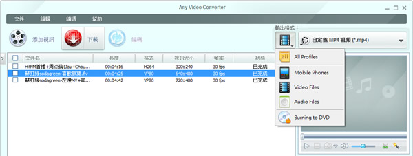 Any Video Converter free 影音轉檔、剪裁、下載、燒錄實用工具 Any Video Converter free 影音轉檔、剪裁、下載、燒錄實用工具