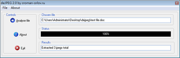 deJPEG 提取出 Word、PDF、Excel 等文件中的 JPEG 圖片(免安裝)
