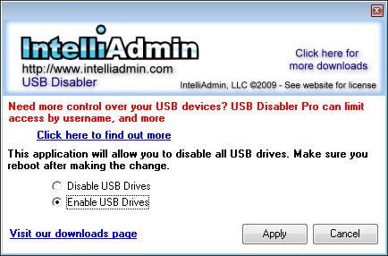 USB Drive Disabler 啟用或禁用 USB 設備