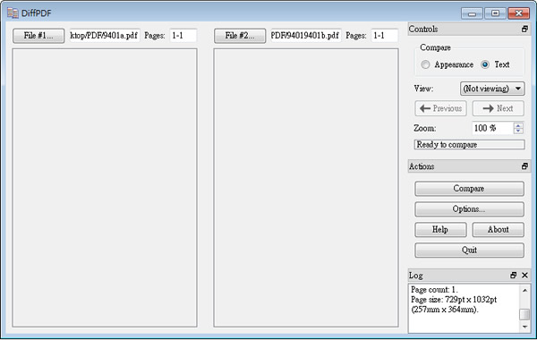 DiffPDF 免費 PDF 內容比對工具(免安裝) DiffPDF 免費 PDF 內容比對工具(免安裝)