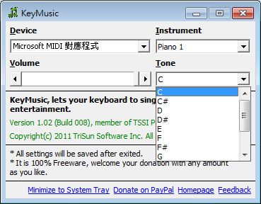 KeyMusic 用鍵盤創造你的音樂,可選樂器、音調(免安裝) KeyMusic 用鍵盤創造你的音樂,可選樂器、音調(免安裝)