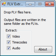 FLV Extract 分離 flv 檔案中的影片與背景音樂﹝免安裝﹞
