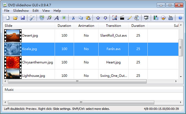 DVD Slideshow GUI 將照片製作成可播放的影片免費工具