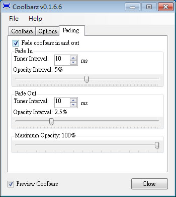 Coolbarz 可自訂項目的 Windows 工作列(免安裝)