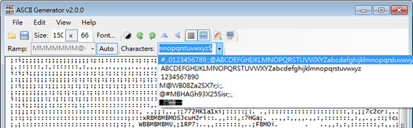 ASCII Generator 將圖片用 ASCII 碼來呈現(免安裝) ASCII Generator 將圖片用 ASCII 碼來呈現(免安裝)
