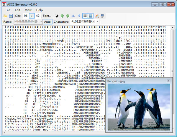ASCII Generator 將圖片用 ASCII 碼來呈現(免安裝)
