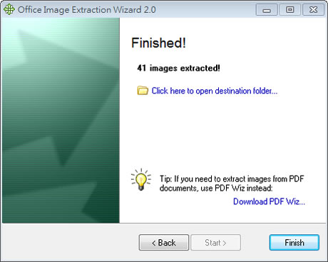 Office Image Extraction Wizard 將 Word、Excel、PowerPoint 文件中的圖檔另存出來