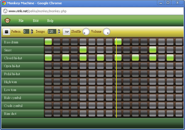 Monkey Machine 線上創作你的音樂節奏，還可下載