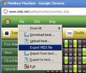 Monkey Machine 線上創作你的音樂節奏，還可下載