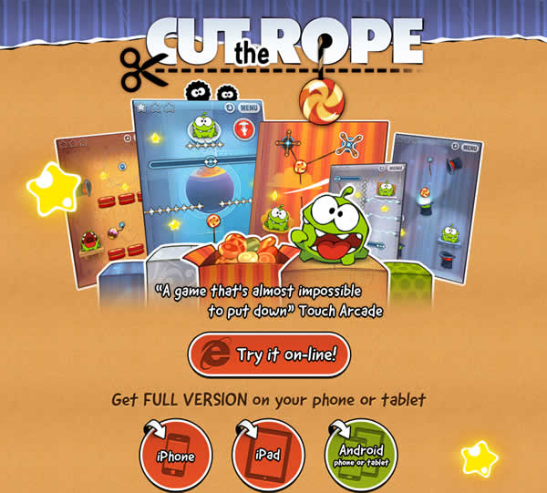 Cut the Rope 超好玩的剪斷繩子遊戲
