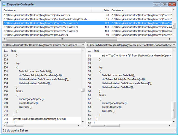 Duplicate Code Finder 找出重複的程式碼(免安裝)