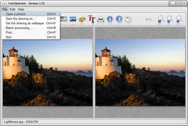 FotoSketcher 將圖片輕鬆轉換成素描、水彩或油畫等風格