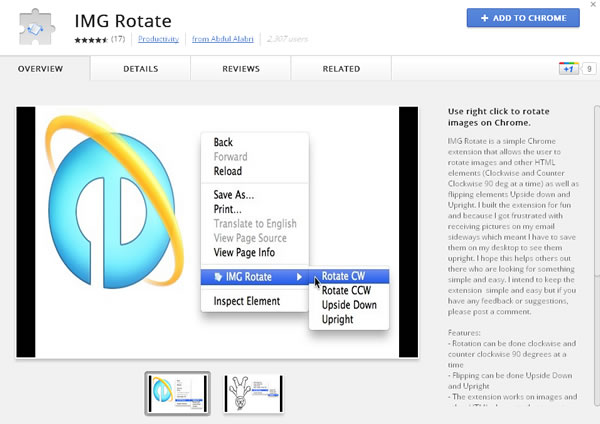 IMG Rotate 在任何網頁上旋轉圖片,Chrome 瀏覽器擴充功能 IMG Rotate 在任何網頁上旋轉圖片,Chrome 瀏覽器擴充功能