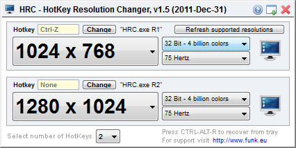 HRC – HotKey Resolution Changer 使用快速鍵切換螢幕解析度(免安裝) HRC – HotKey Resolution Changer 使用快速鍵切換螢幕解析度(免安裝)