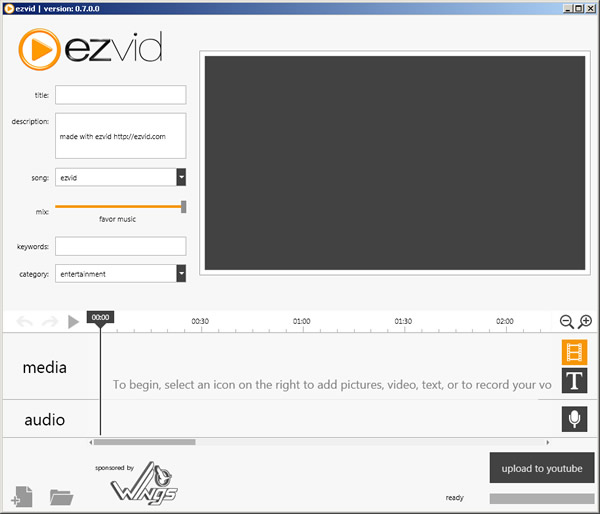 ezvid 螢幕錄影或將相片做成「幻燈片」的影片,並可加入旁白後上傳到 Youtube ezvid 螢幕錄影或將相片做成「幻燈片」的影片,並可加入旁白後上傳到 Youtube