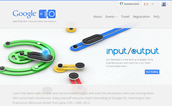 Google I/O(input-output) 機械組合遊戲