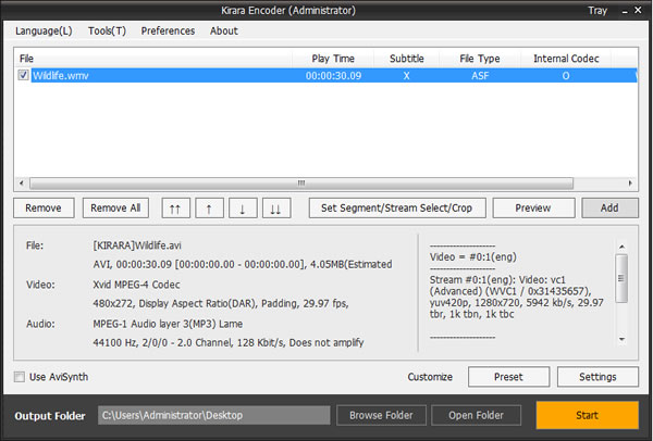 Kirara Encoder 影片轉檔免費工具(免安裝)