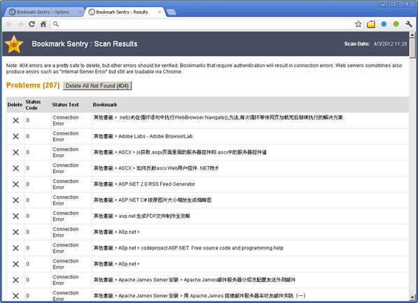 Bookmark Sentry 檢查書籤網址是否有效或重複 - Chrome 瀏覽器擴充功能 Bookmark Sentry 檢查書籤網址是否有效或重複 - Chrome 瀏覽器擴充功能