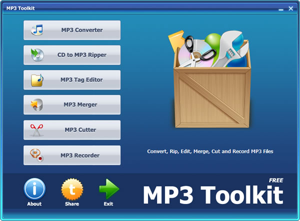 MP3 Toolkit - MP3轉檔、CD 轉 MP3、Tag 編輯、合併、剪輯與錄音成 MP3 檔案的超實用 MP3工具軟體